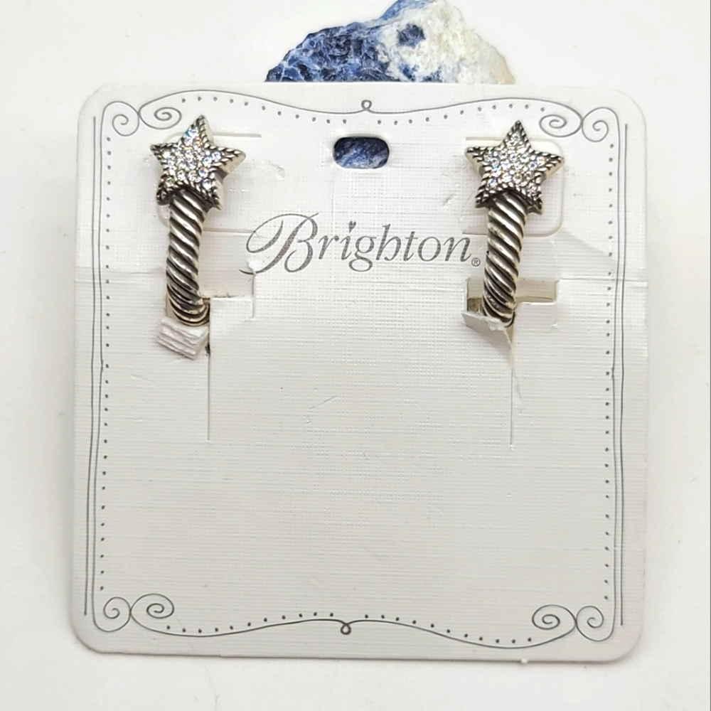 $54 NWTS! Brighton "Shooting Star" Leverbacks w Inset Swarovski Crystals 💎❤️